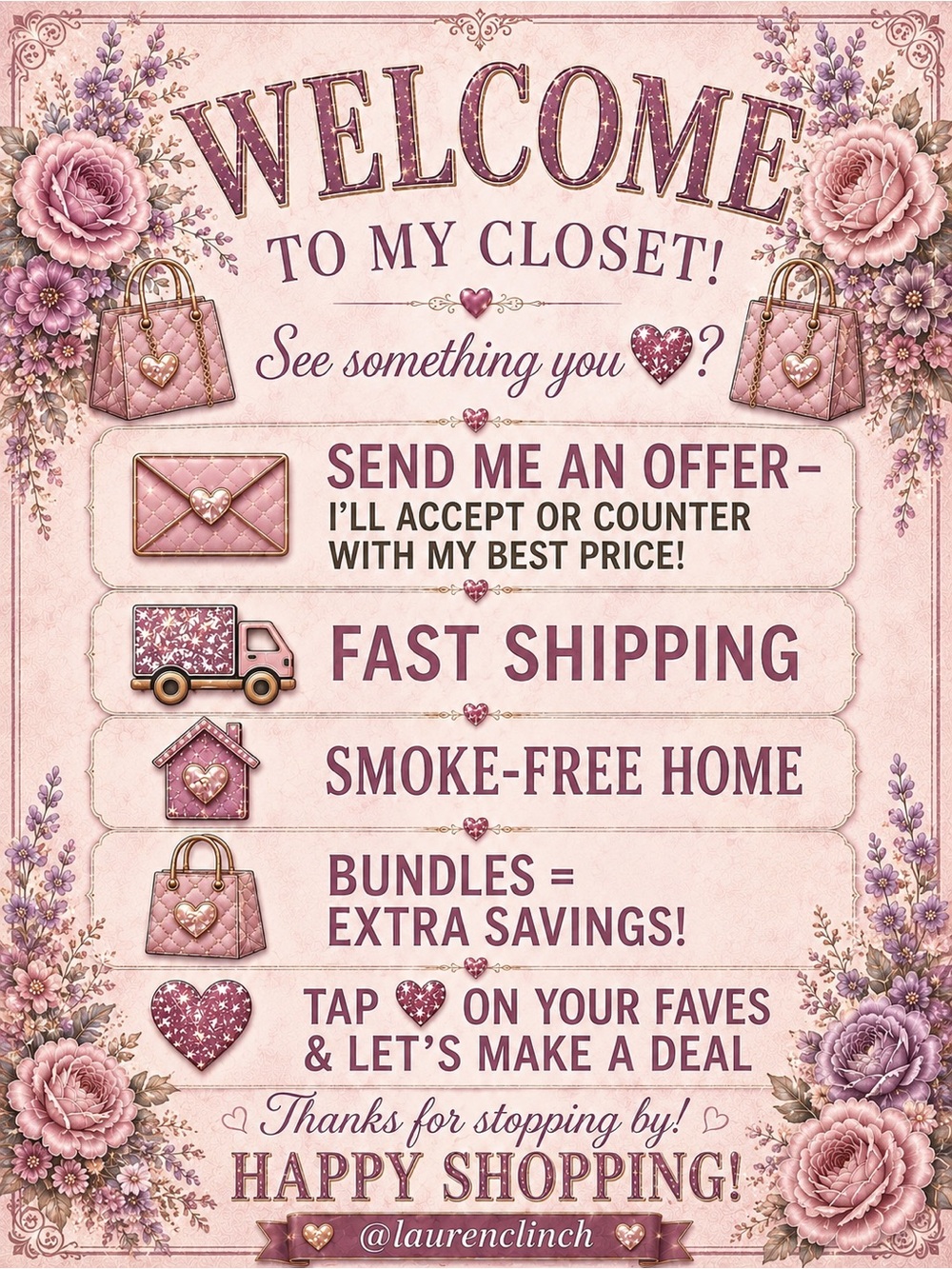 🌸Welcome to @laurenclinch’s Closet | Please Read 🌸